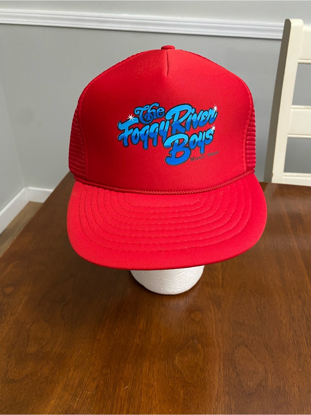 NWOT‎ Vintage The Foggy River Boys Music Band Red Trucker Hat